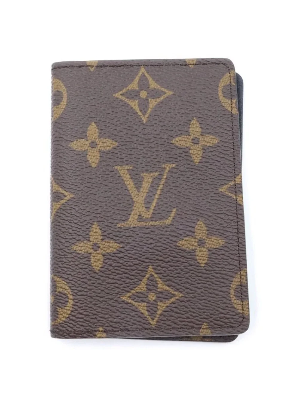 Louis Vuitton Monogram Pocket Organizer Card Case Business Leather Brown